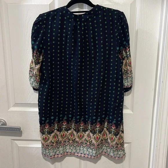 Suzanne Betro Black and Multicolor Boho Blouse - Picture 5 of 5